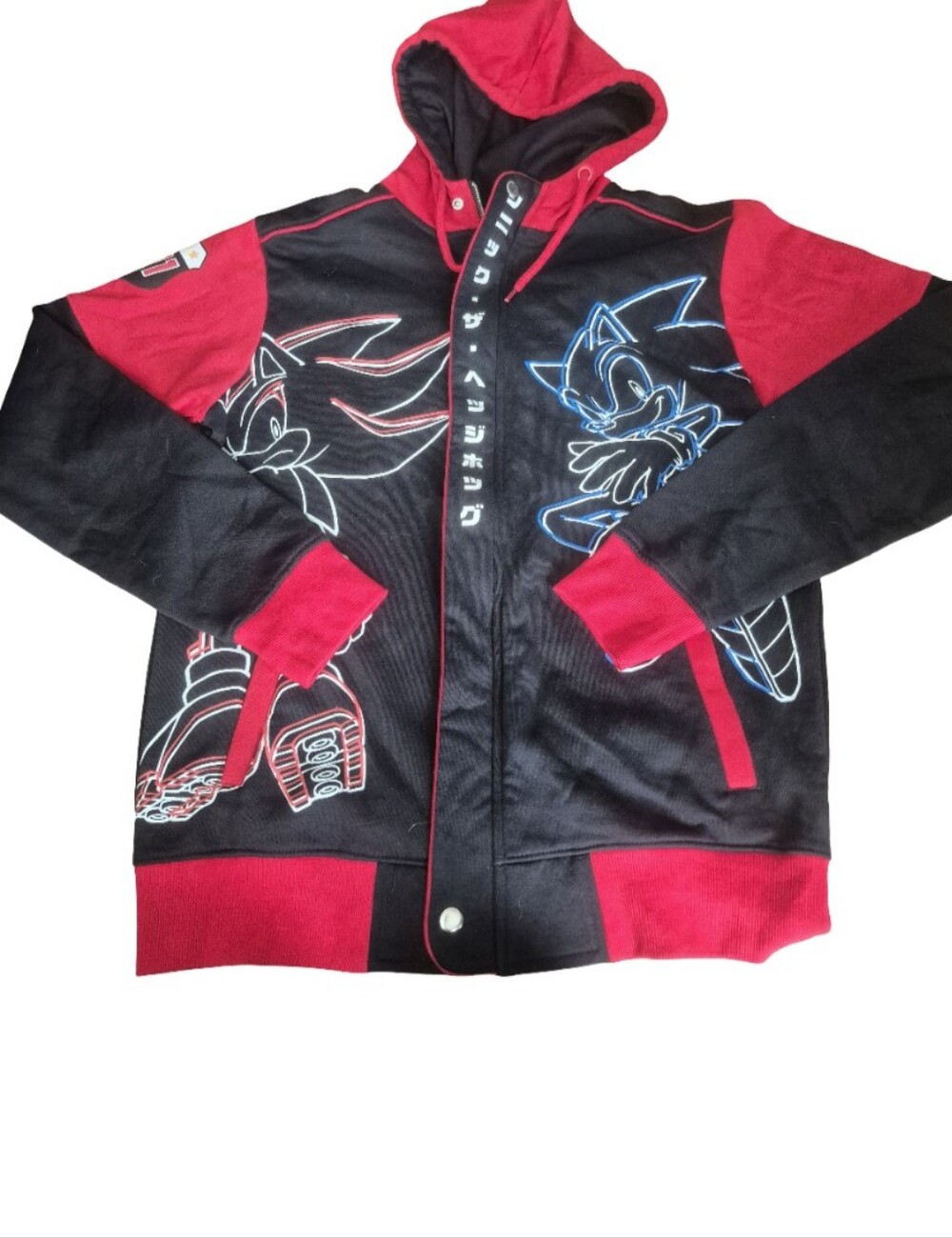 Sonic Hot Topic Mens Size XS Zip Front Hoodie